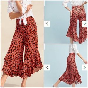 ANTHRO floral wide leg pants | NWT